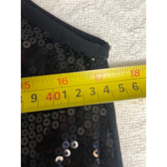 XXI Sequin Halter Top Women’s S Black Sleeveless Party Clubwear - Picture 3 of 6